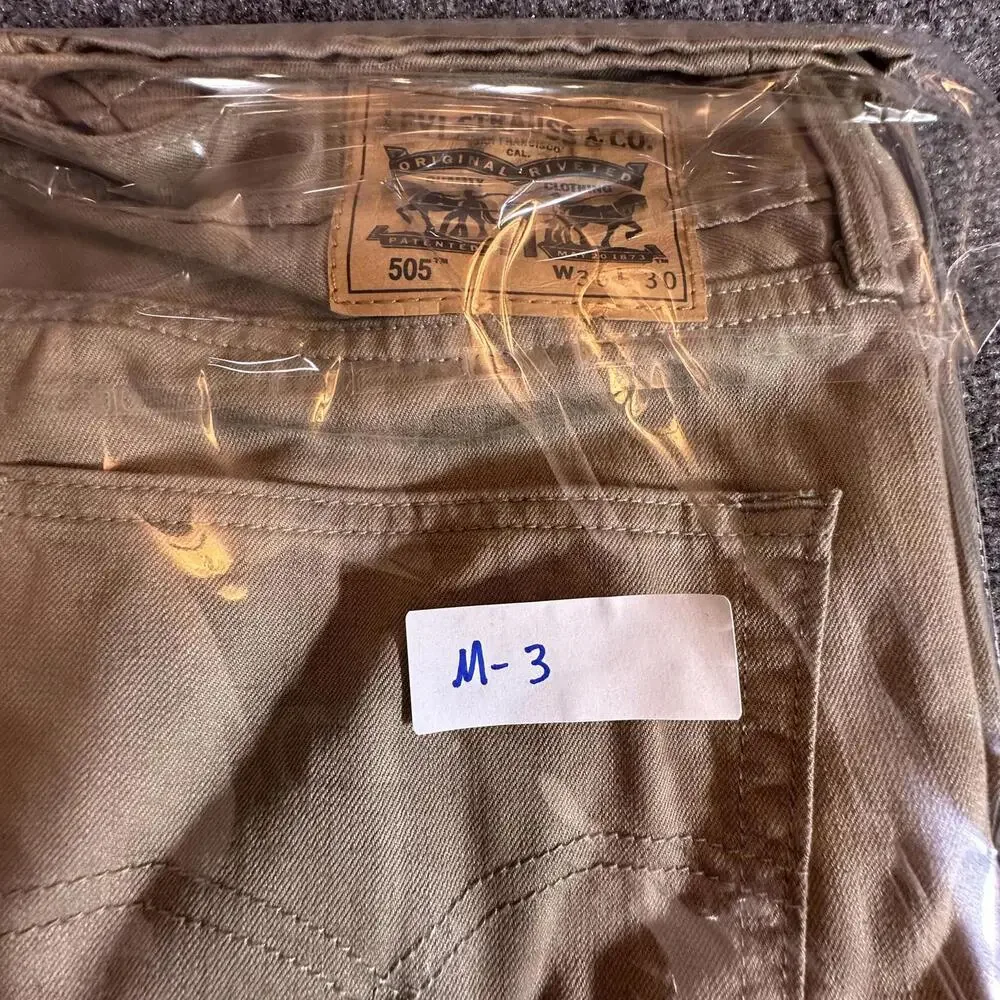 Levi's 505 Regular Fit‎ Men’s Beige Jeans - W36 L30
